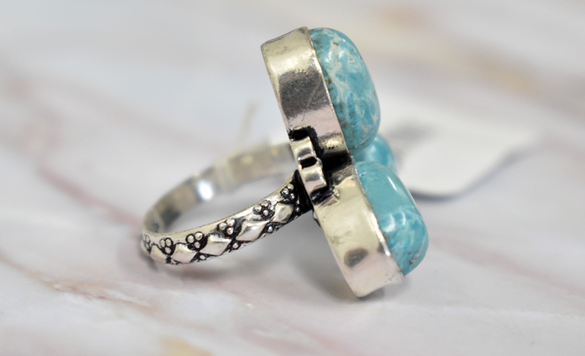 stones-of-transformation - Larimar Ring (Size 7.5) - Stones of Transformation - 