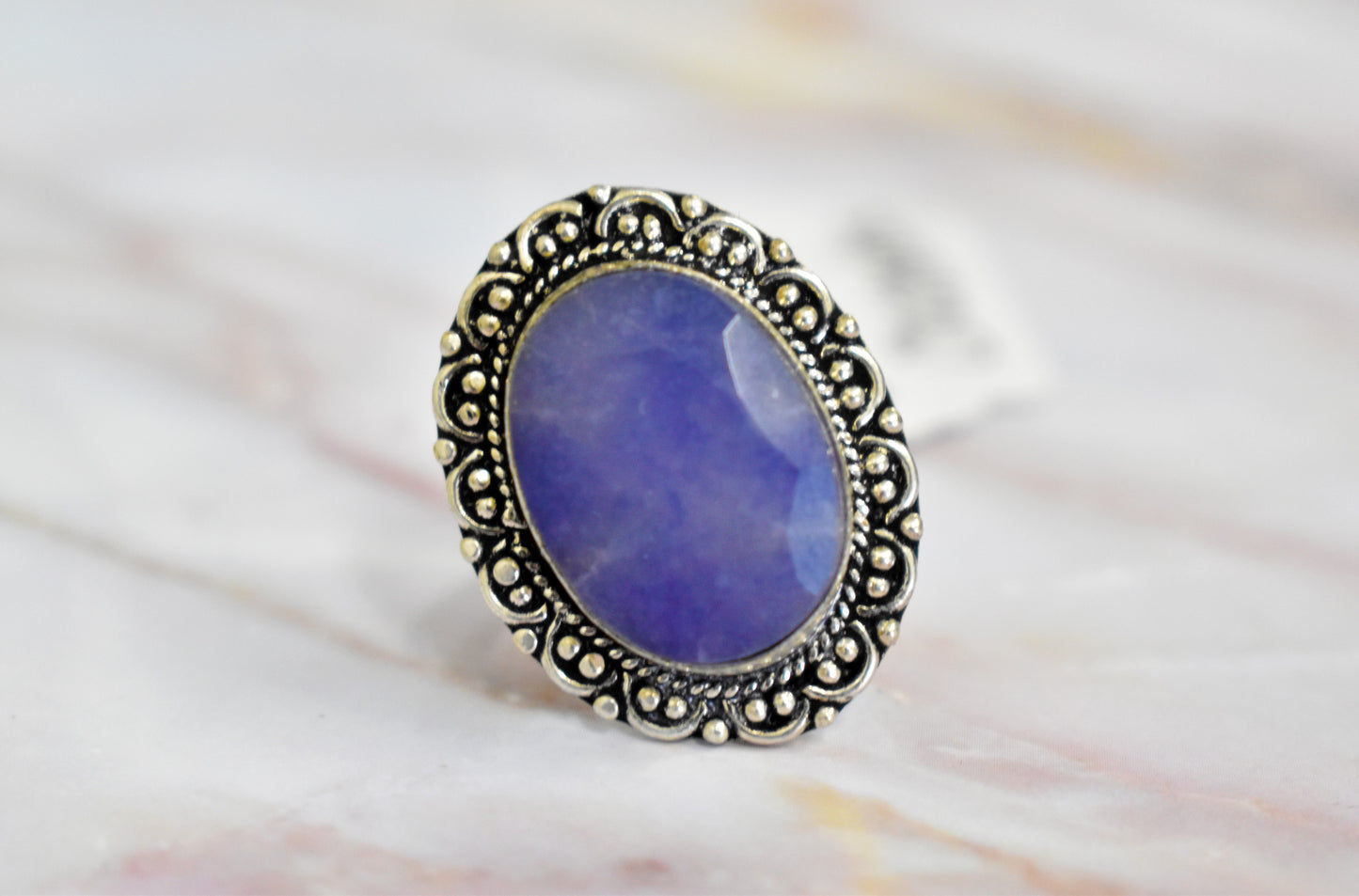 stones-of-transformation - Lavender Chalcedony Ring (Size 8.5) - Stones of Transformation - 