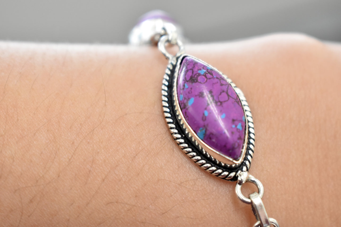 Purple turquoise bracelet hot sale