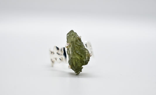 Moldavite Ring (Size 8)