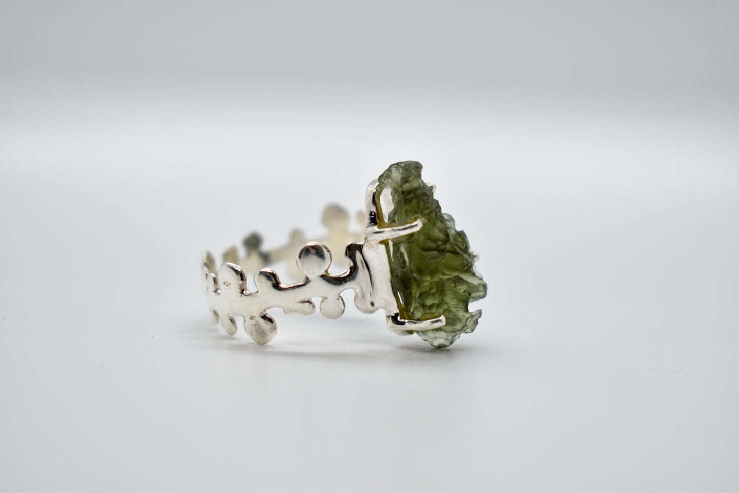 Moldavite Ring (Size 8)