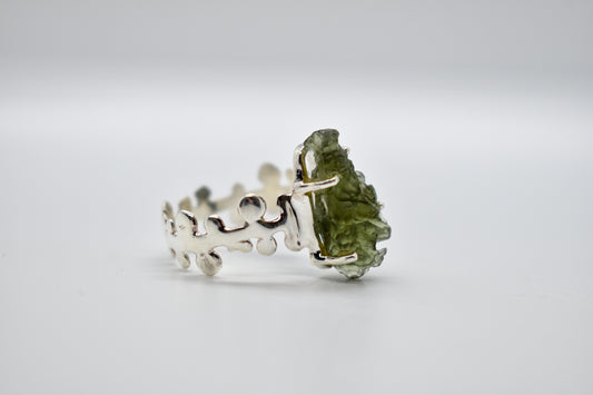 Moldavite Ring (Size 8)