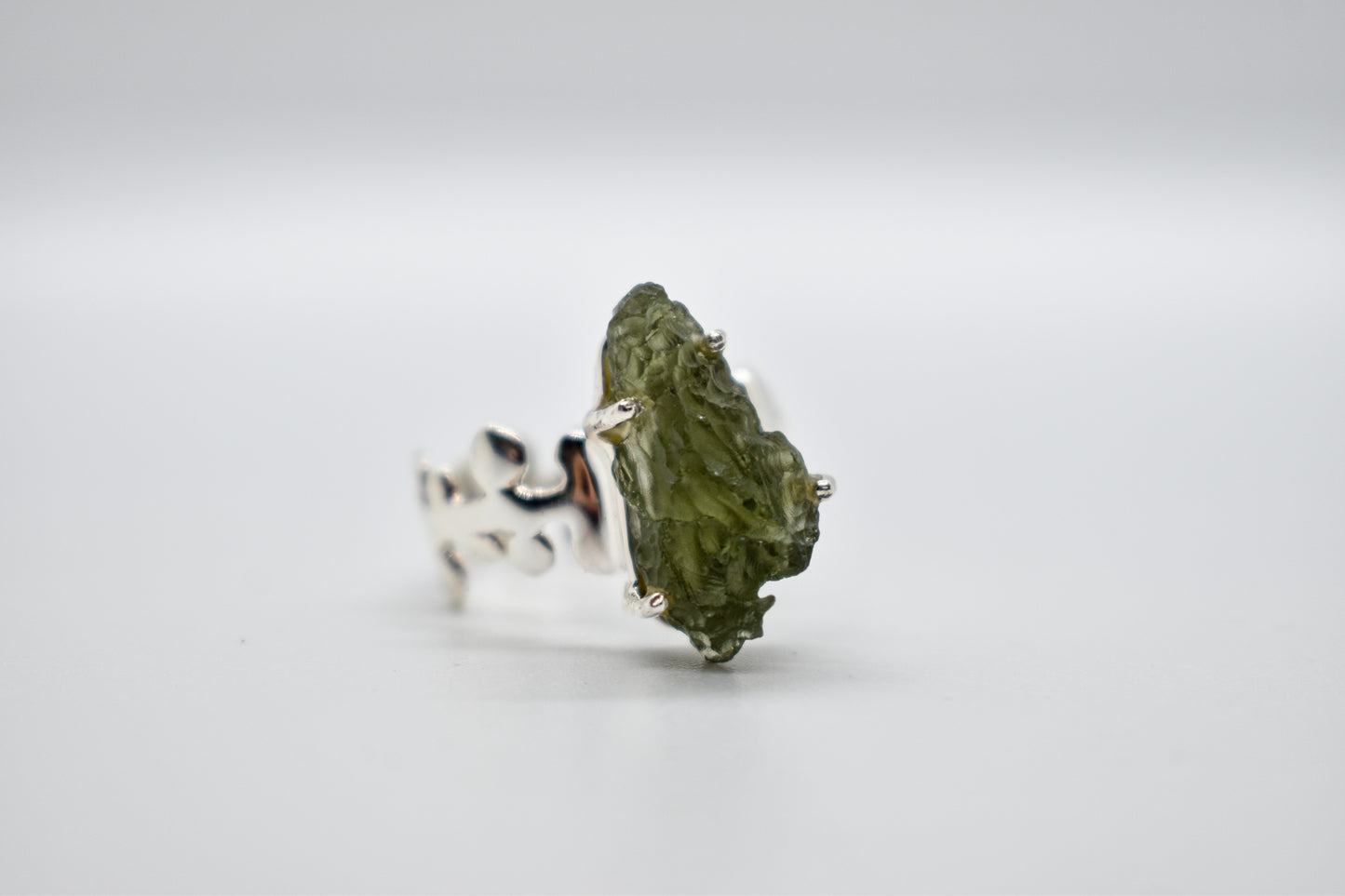 Moldavite Ring (Size 8)