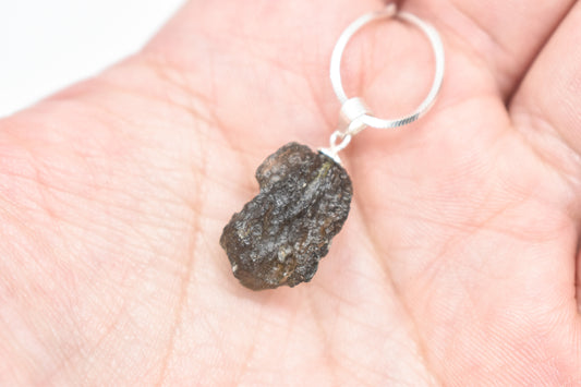 Sterling Silver Moldavite Necklace