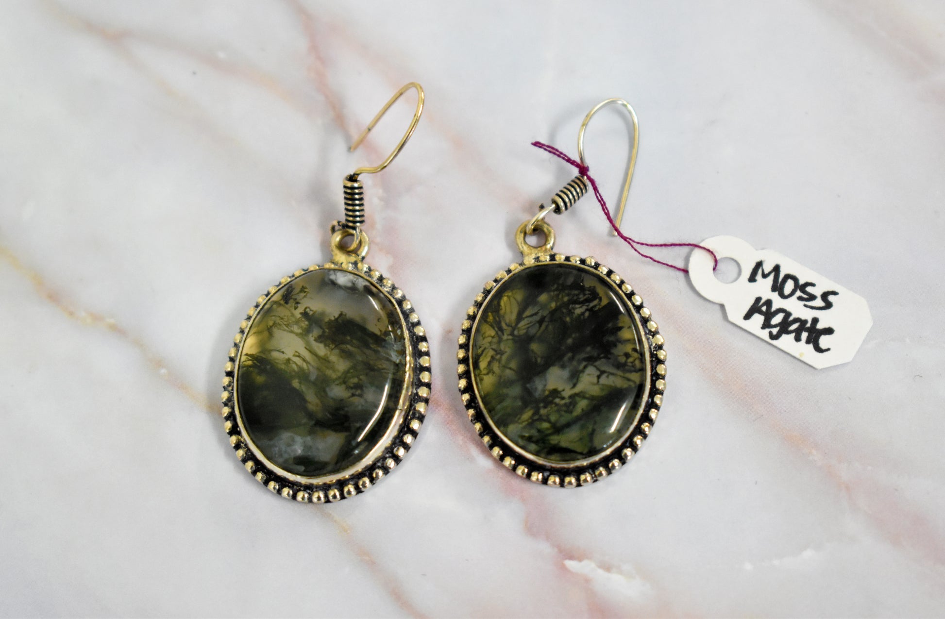 stones-of-transformation - Moss Agate Earrings - Stones of Transformation - 