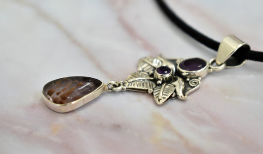 stones-of-transformation - Amethyst and Super 7 (Melody's Stone) Necklace - Stones of Transformation - 