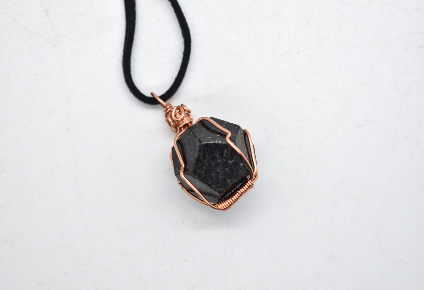 Copper Wrapped Nuummite Necklace