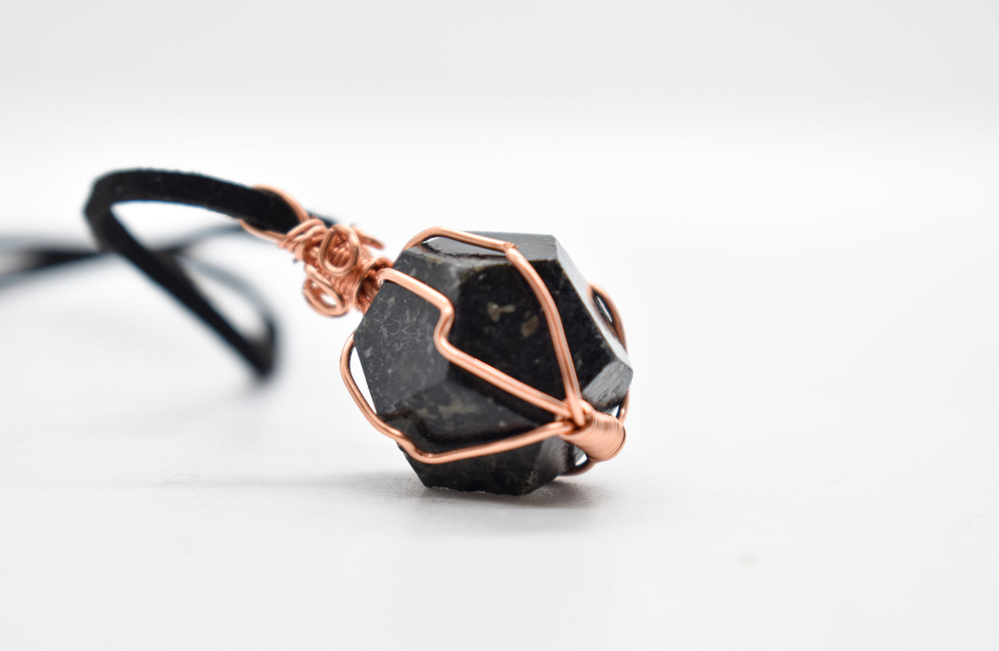 Copper Wrapped Nuummite Necklace