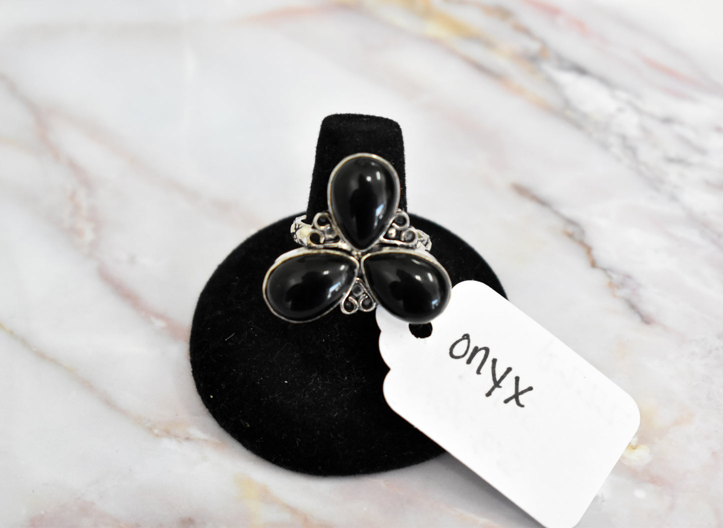 stones-of-transformation - Onyx Ring (Size 8.5) - Stones of Transformation - 