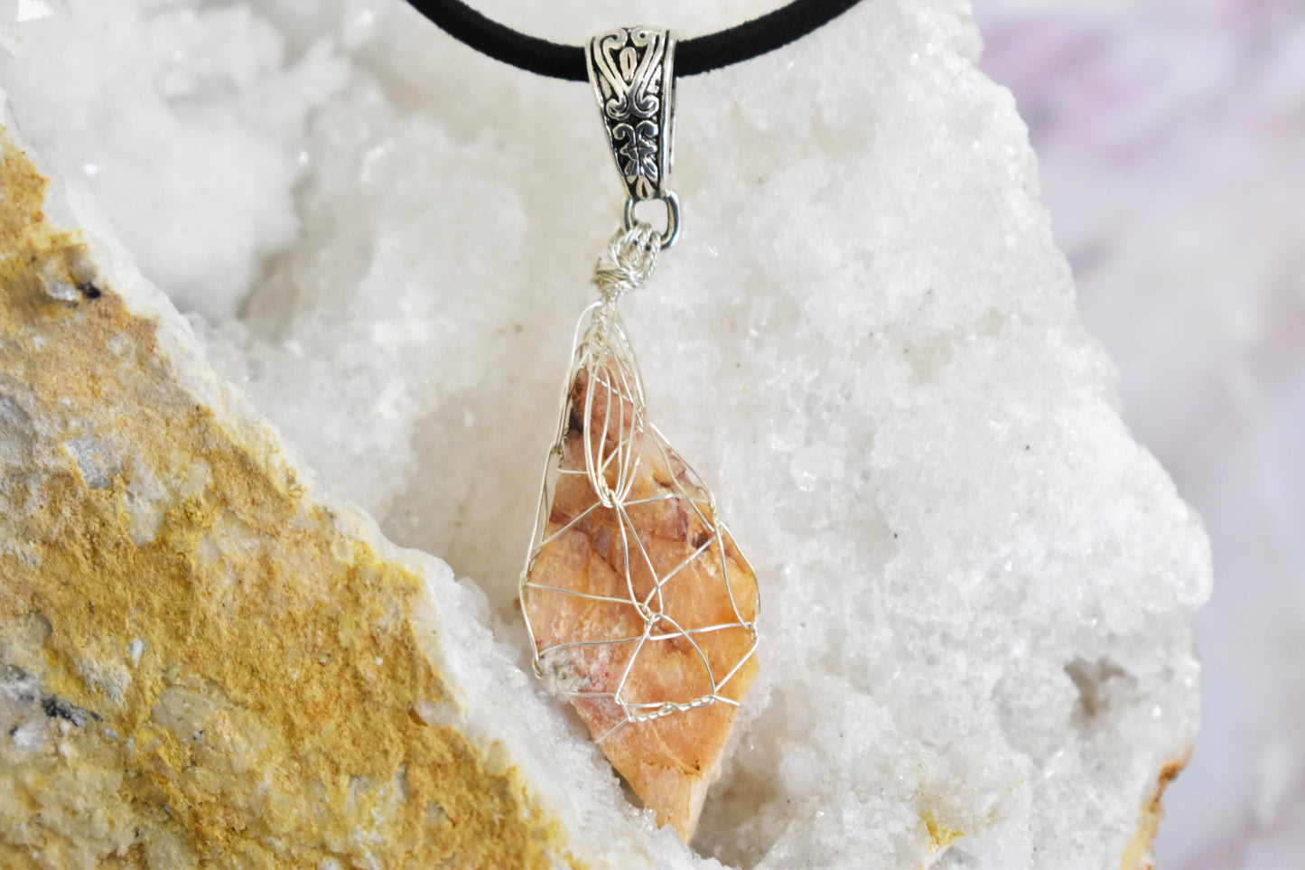 Natural Pink Petalite Pendant