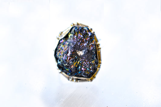 Peacock Ore Ring (Size 7)