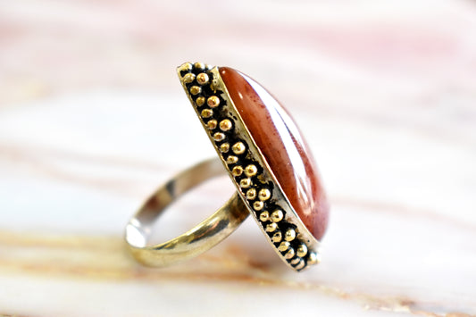 Petrified Wood Ring (Size 8)