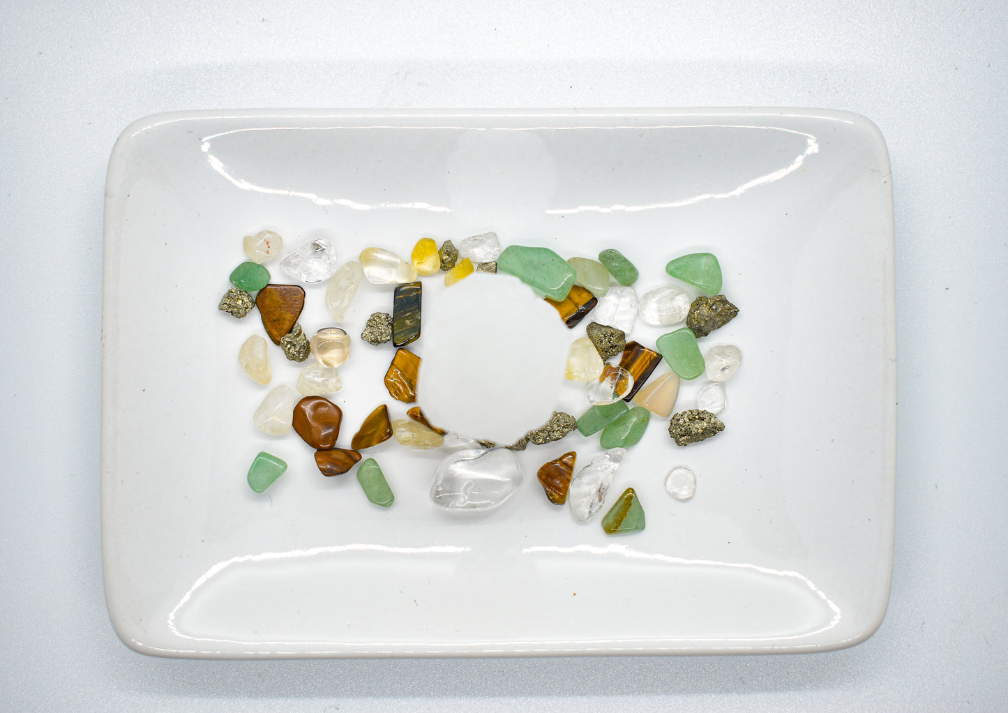 Crystal Prosperity White Tray