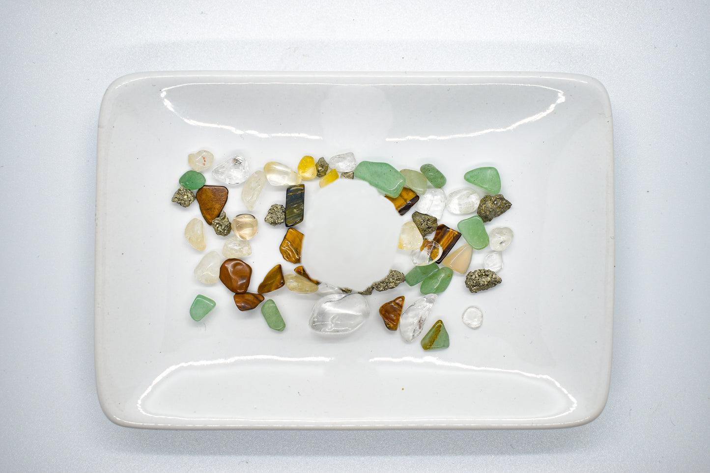 Crystal Prosperity White Tray