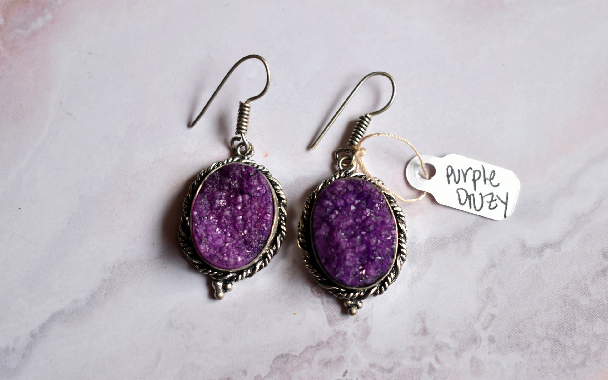 stones-of-transformation - Purple Druzy Earrings - Stones of Transformation - 