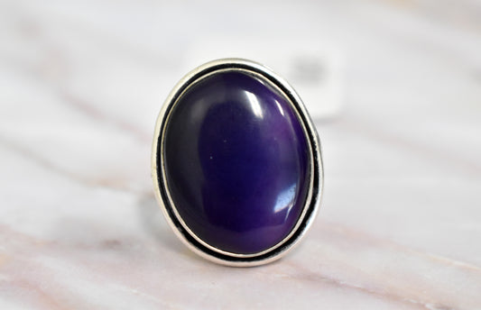 stones-of-transformation - Purple Agate Ring (Size 5.5) - Stones of Transformation - 