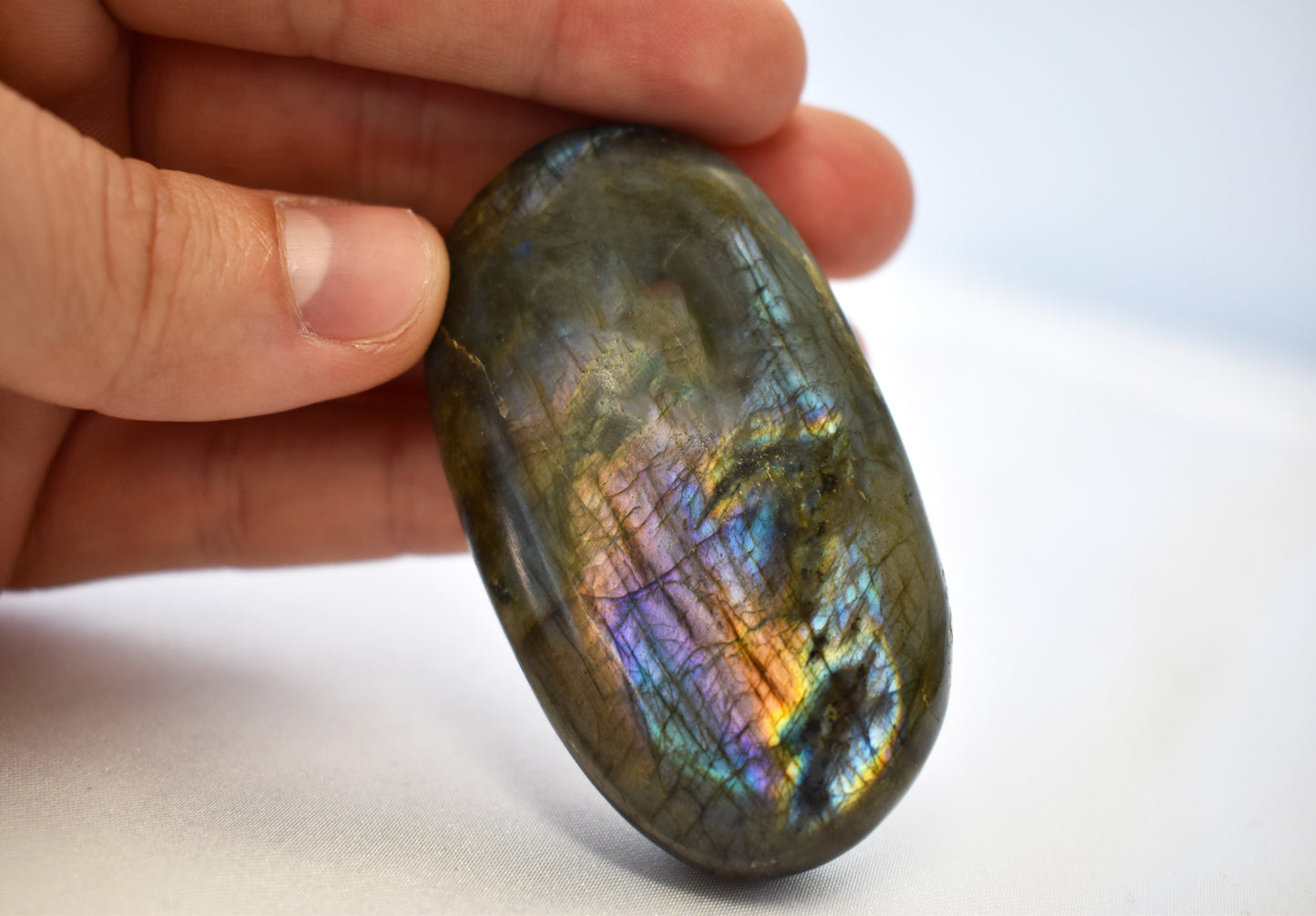 Purple Labradorite Palm Stones
