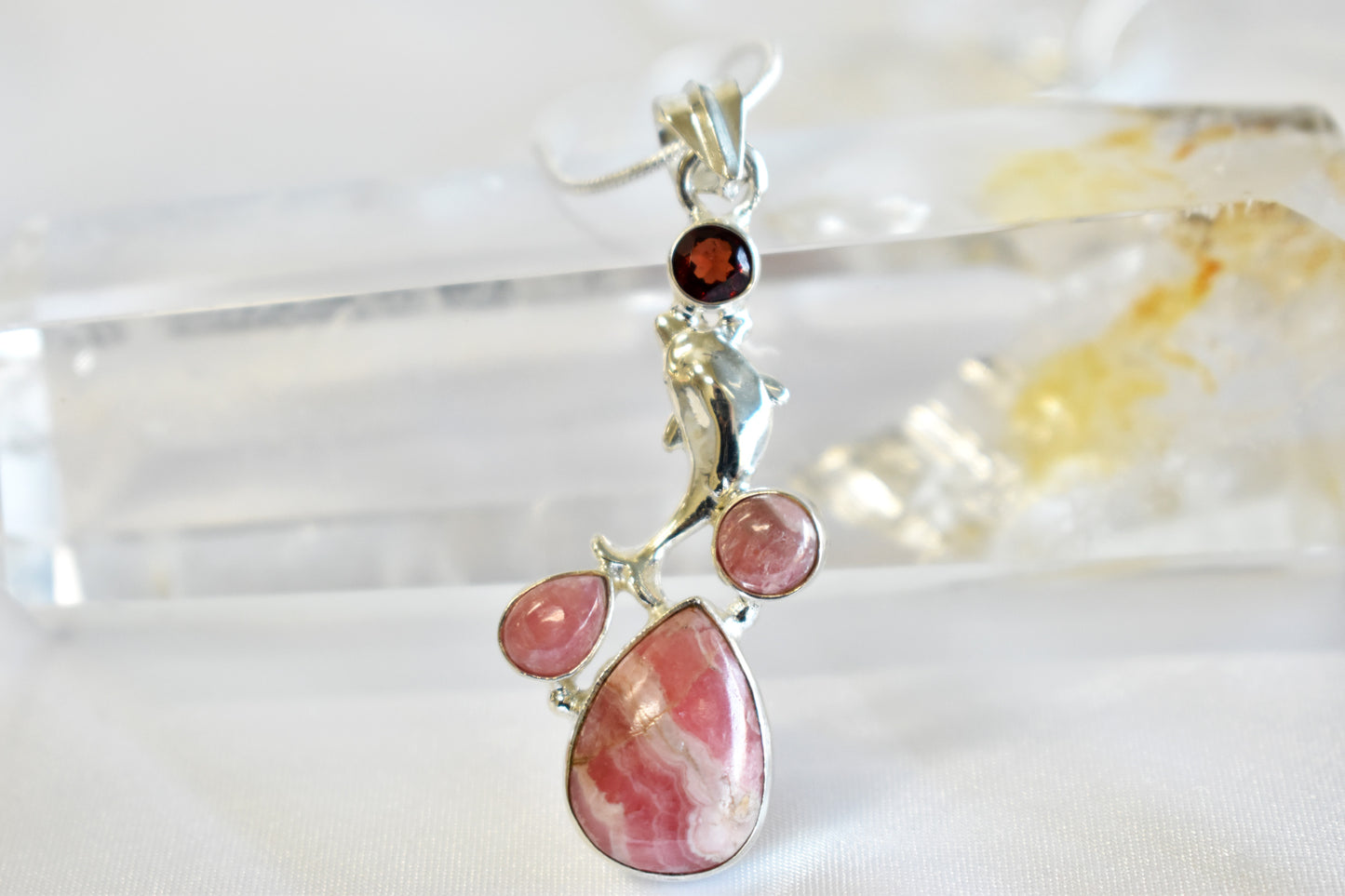 Rhodochrosite and Garnet Necklace