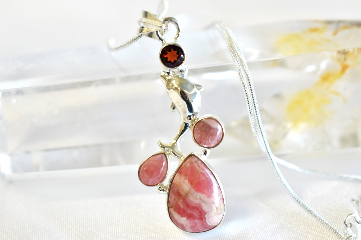 Rhodochrosite and Garnet Necklace