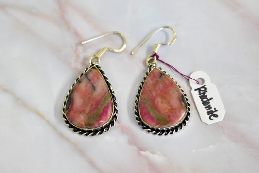stones-of-transformation - Rhodonite Earrings - Stones of Transformation - 