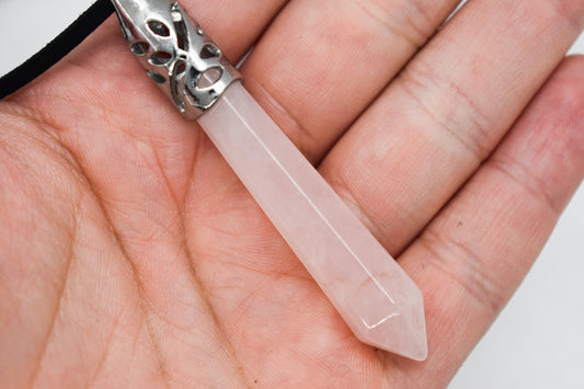 Rose Quartz Point Necklace