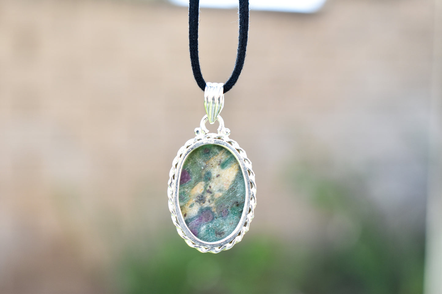 Ruby in Fuchsite Necklace