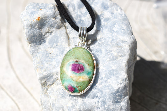 Ruby in Fuchsite Necklace