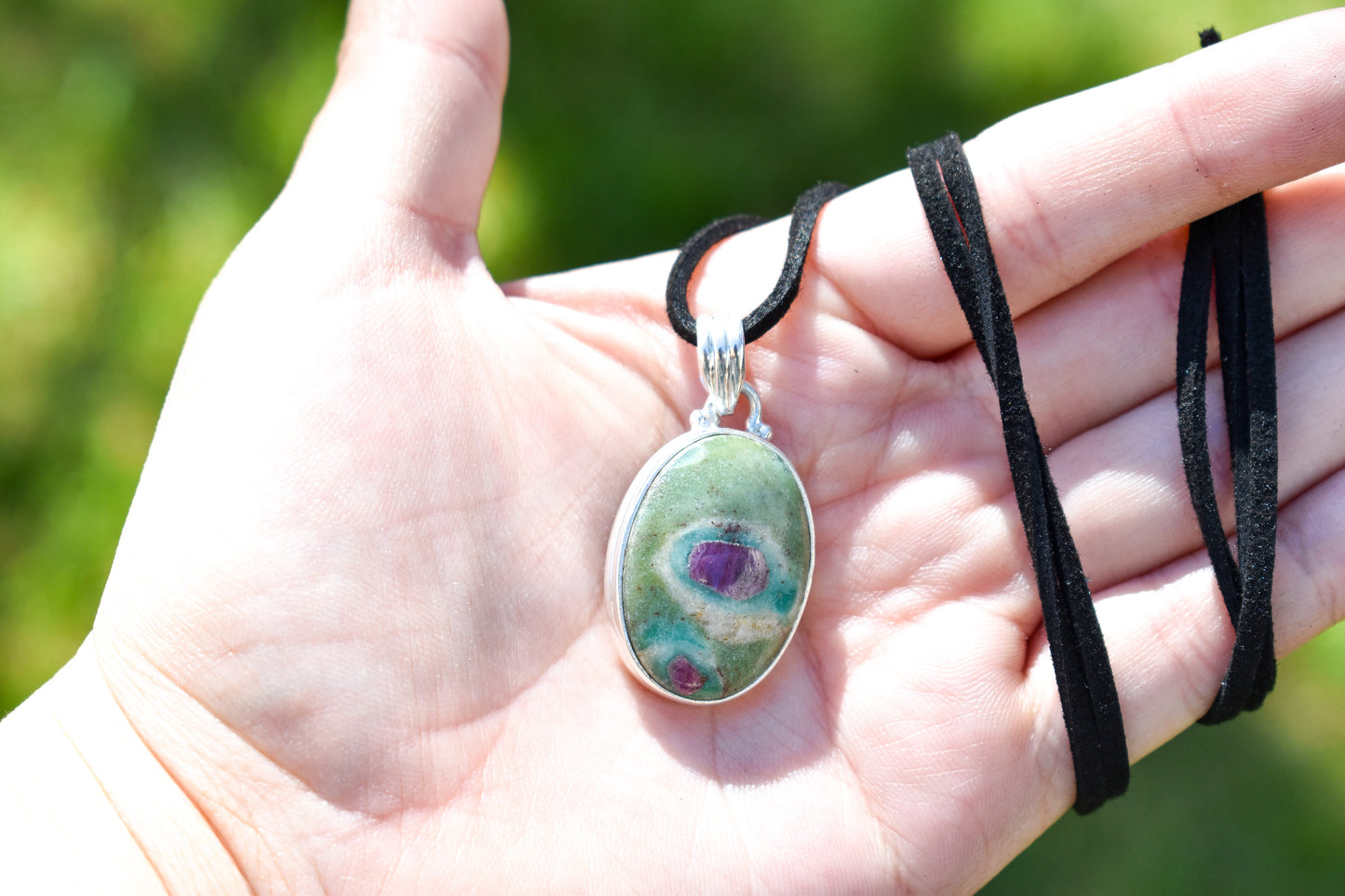 Ruby in Fuchsite Necklace