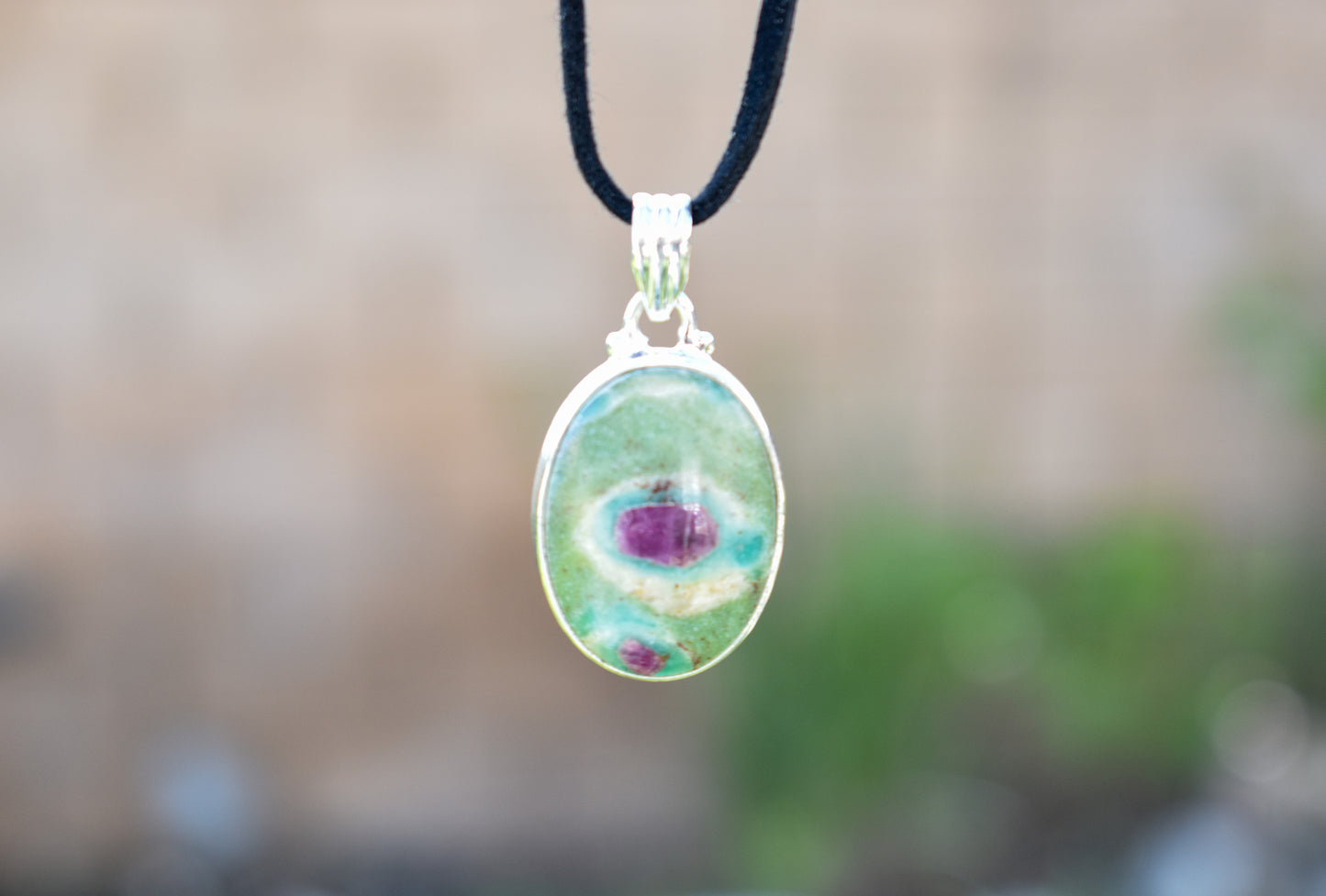 Ruby in Fuchsite Necklace