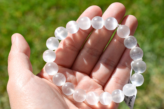 Selenite Beaded Bracelet