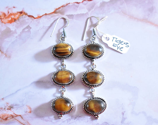 stones-of-transformation - Tigers Eye Earrings - Stones of Transformation - 