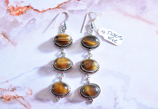 stones-of-transformation - Tigers Eye Earrings - Stones of Transformation - 