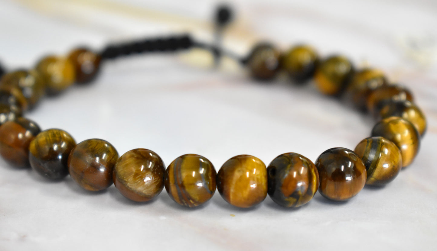stones-of-transformation - Tigers Eye Adjustable Bracelet - Stones of Transformation - 