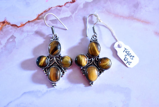 stones-of-transformation - Tigers Eye Earrings - Stones of Transformation - 