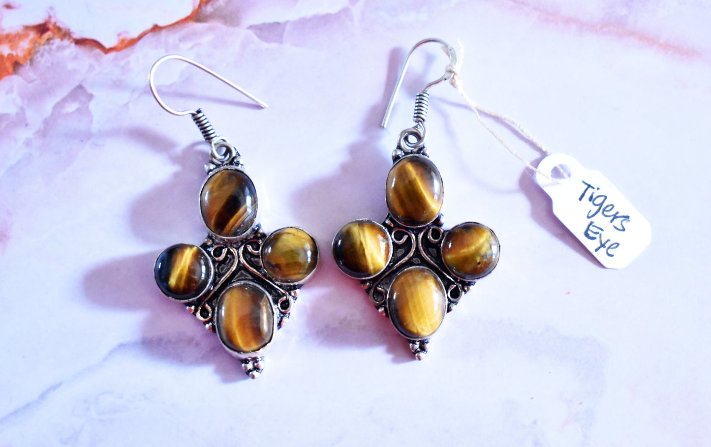 stones-of-transformation - Tigers Eye Earrings - Stones of Transformation - 