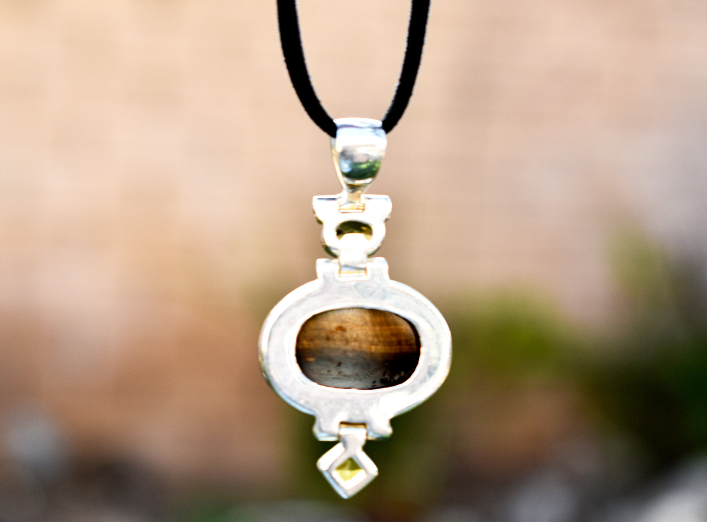 Tigers Eye and Citrine Necklace