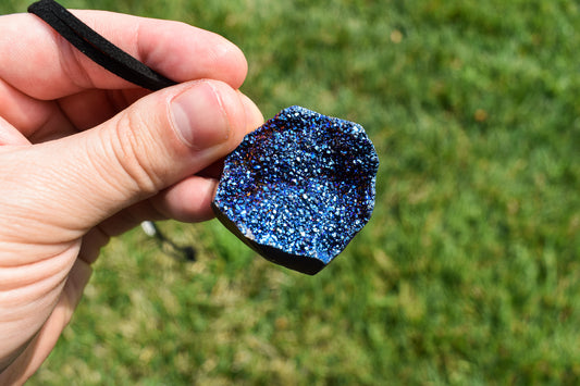 Copy of Titanium Aura Quartz Druzy Necklace