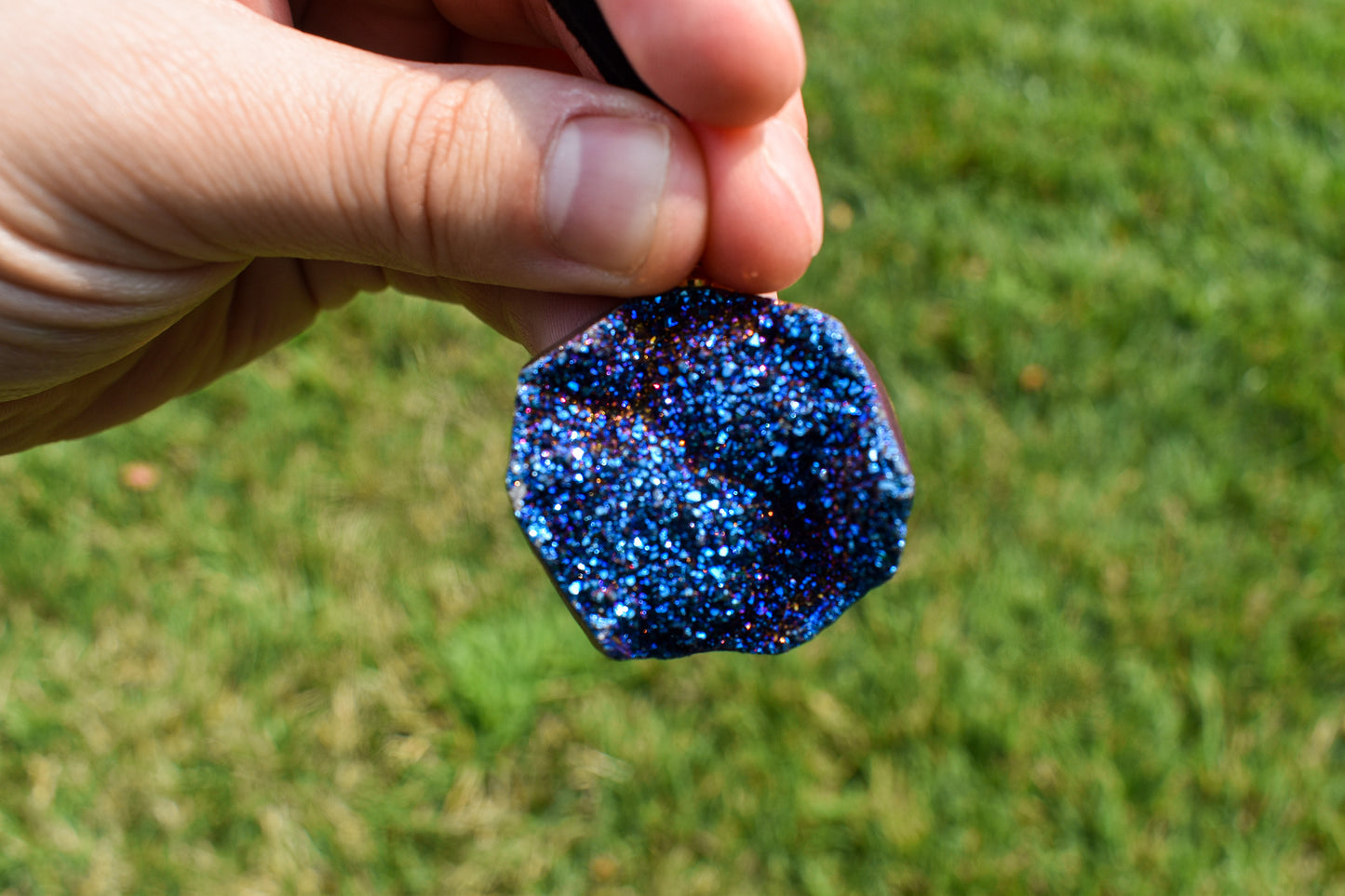 Copy of Titanium Aura Quartz Druzy Necklace