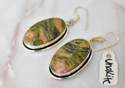 stones-of-transformation - Unakite Earrings - Stones of Transformation - 